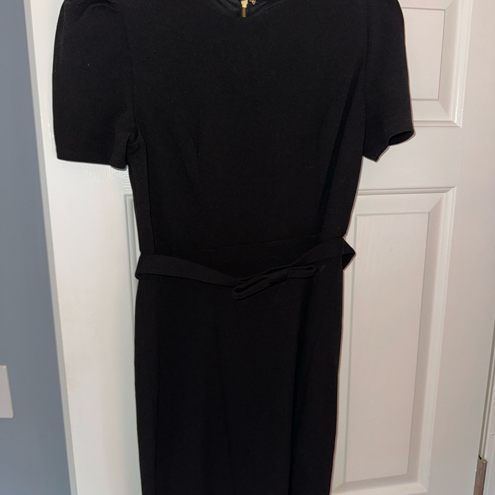 Express Black Midi Dress with Bow Belt Detail